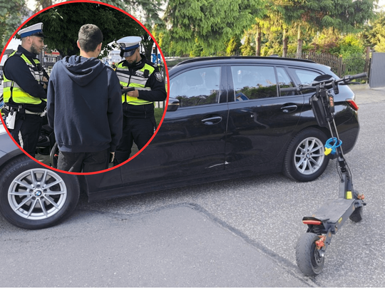 Wypadek nastolatków na hulajnodze. Trwają policyjne kontrole