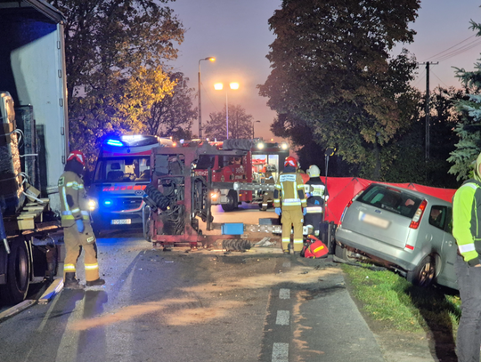 Wypadek pod Blizanowem. Droga zablokowana