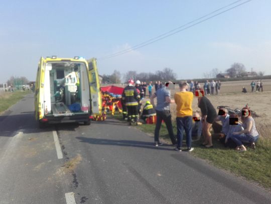 Wypadek w gminie Koźminek. 17-latek w ciężkim stanie ZDJĘCIA