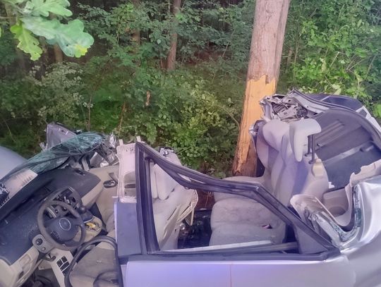 Z ogromną siłą uderzyli w drzewo. Dwie osoby w CIĘŻKIM STANIE