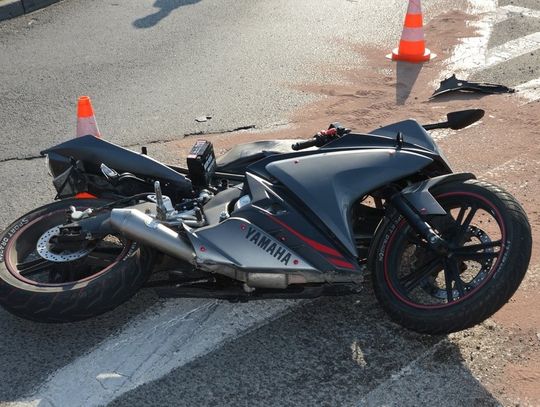 Za szybko? 18-letni motocyklista ranny w wypadku w Gołuchowie