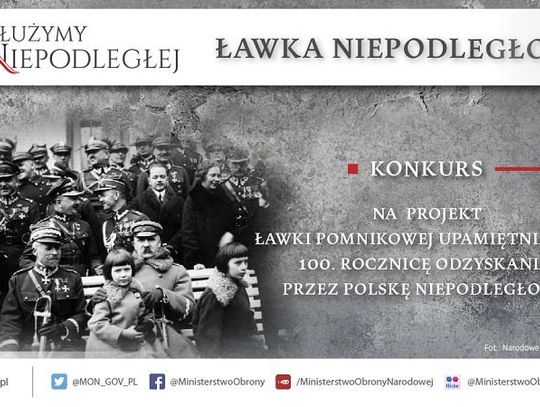 Zaprojektuj Ławkę Niepodległości. Wysoka nagroda!