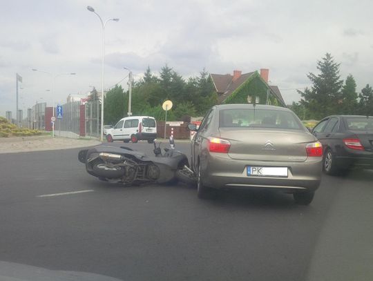 Zderzenie z motorowerem na Trasie Bursztynowej