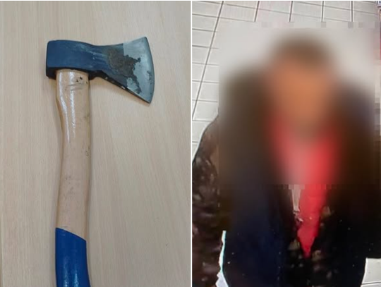 Złodziej z siekierą w ręku. Groził ochroniarzom, że ich zabije