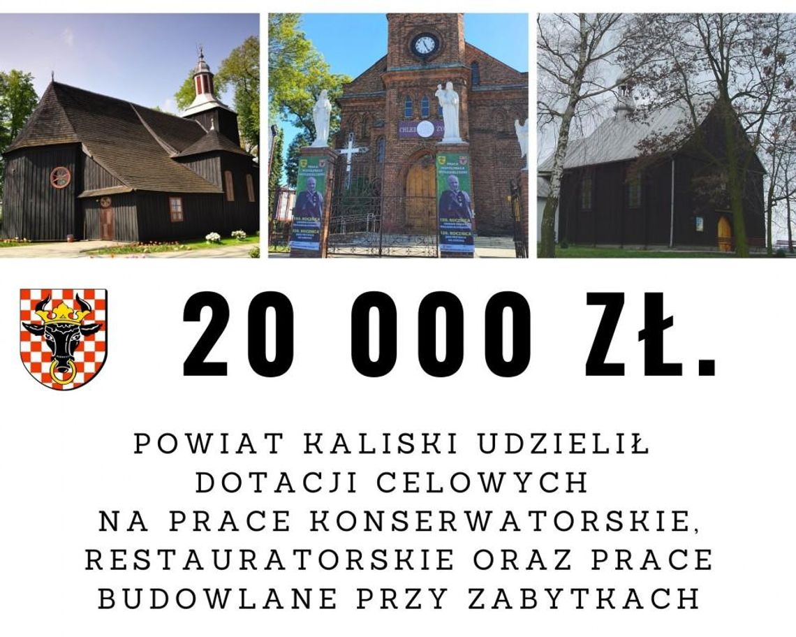 20 tysięcy złotych na powiatowe zabytki