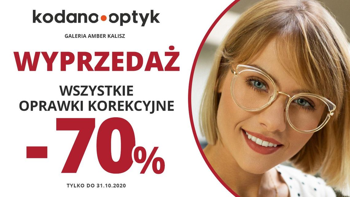 70% rabatu na WSZYSTKIE oprawki w KODANO Optyk!