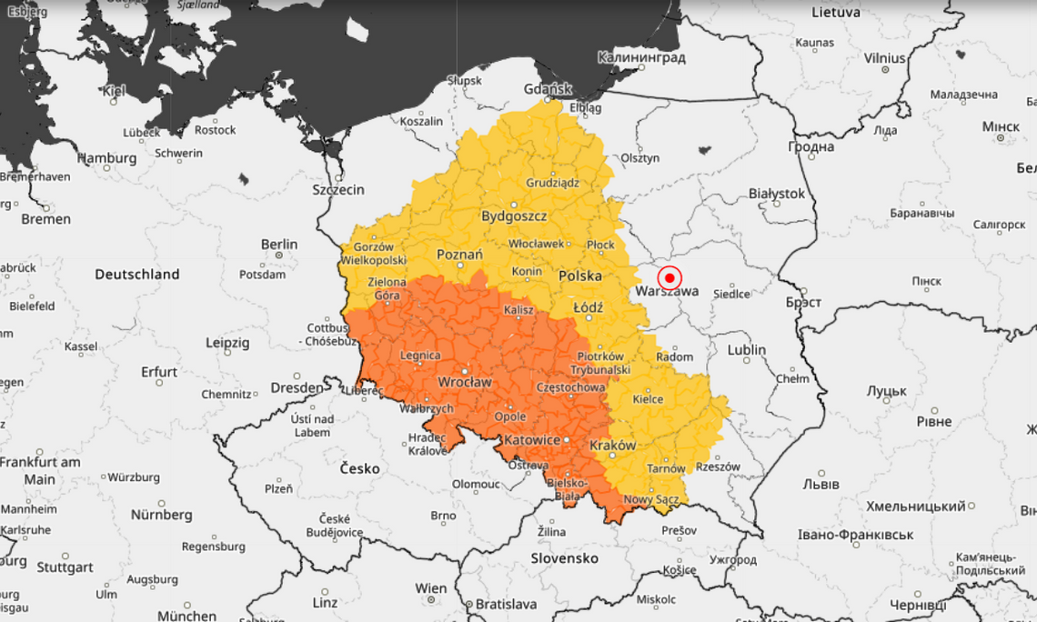 ALERT dla Kalisza i regionu! Pogoda będzie niebezpieczna