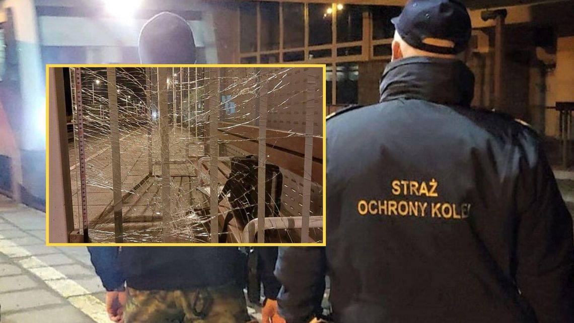 Aż tak musiał się wyładować? Pijany wandal zatrzymany na peronie