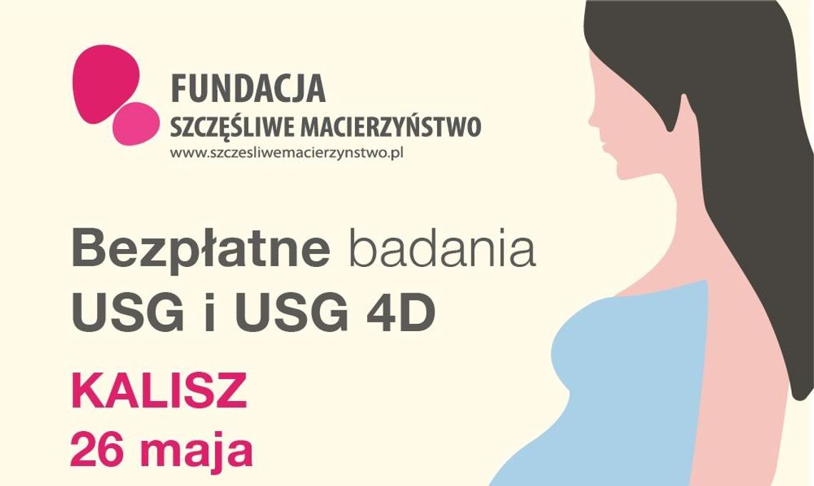 Bezpłatne badania USG 4D, konsultacje medyczne dla przyszłych mam w Galerii Tęcza w dniu 26 maja