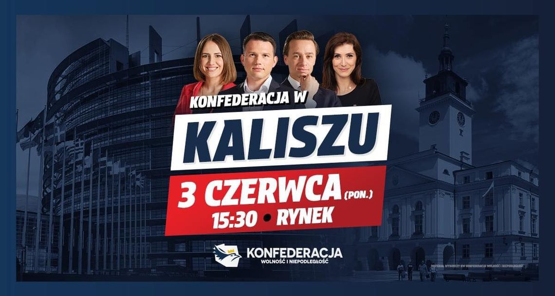 Bosak i Menzten w Kaliszu. Liderzy Konfederacji na Głównym Rynku