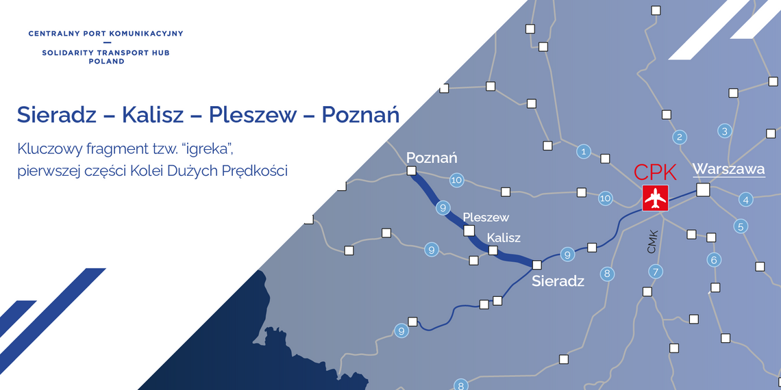 Ciąg dalszy „igreka”. Ruszają prace  przygotowawcze dla linii CPK Sieradz-Kalisz-Poznań