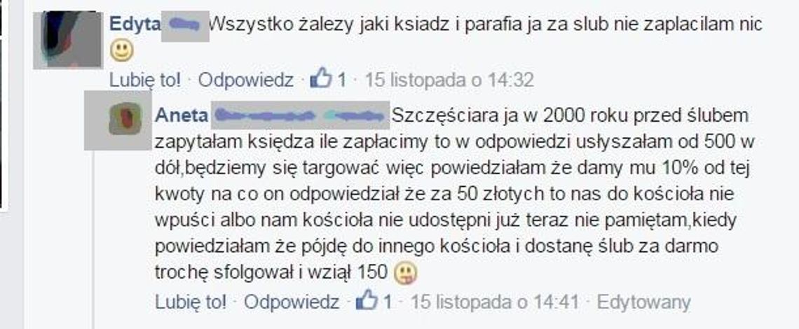 „Co łaska, ale 500 złotych się należy” – czytelnicy o ofiarach dla księży