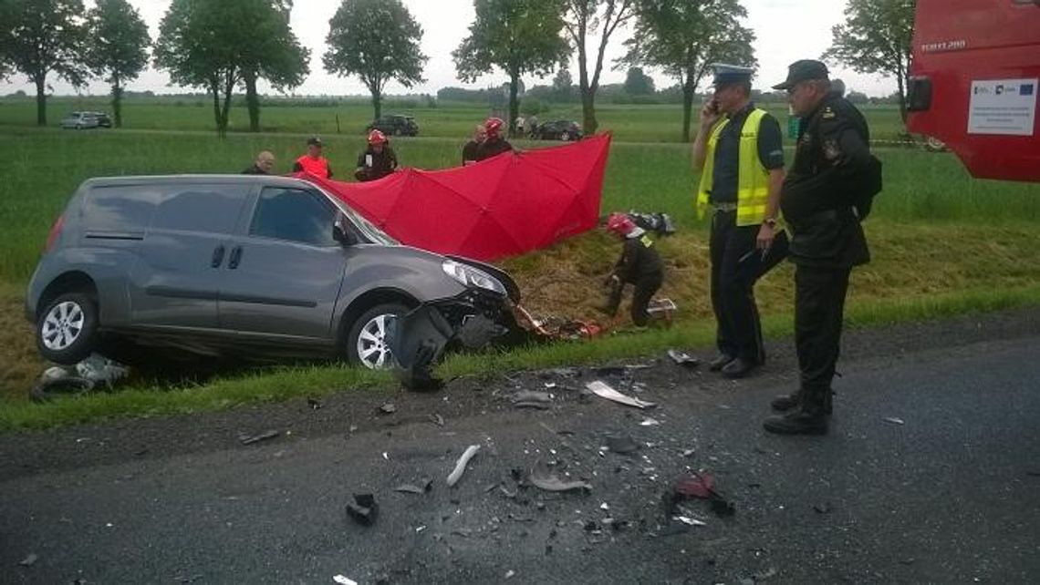 Czołowe zderzenie na krajowej „12”. Jeden z kierowców zginął na miejscu ZDJĘCIA