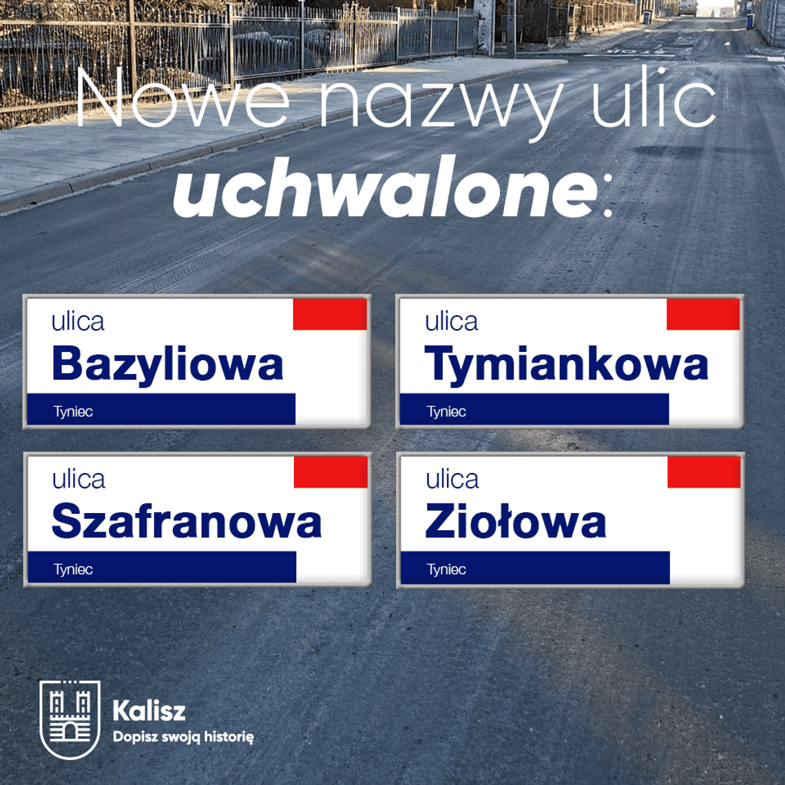 Cztery nowe ulice na mapie Kalisza