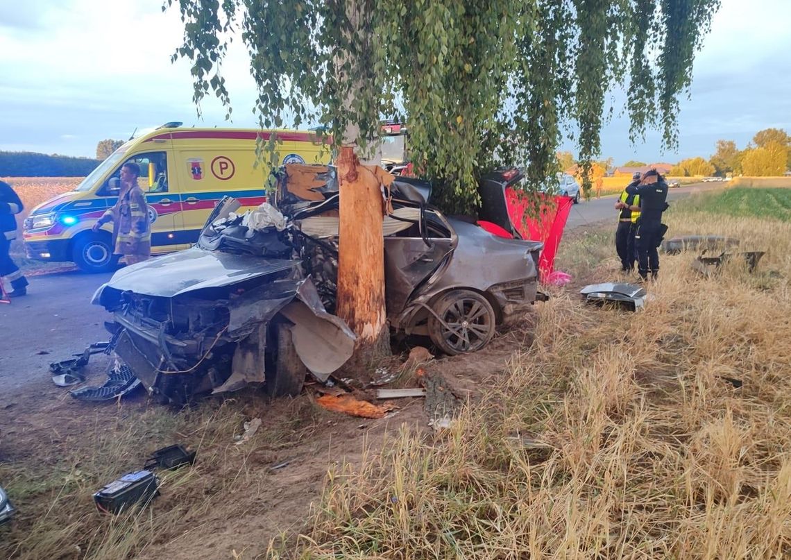 Dramat na drodze. Z auta prawie nic nie zostało