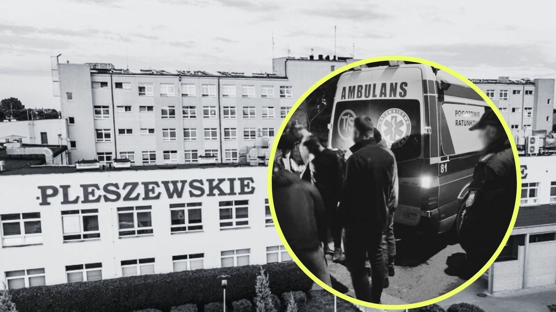 Dramat w pleszewskim szpitalu. Młody mężczyzna wyskoczył przez okno