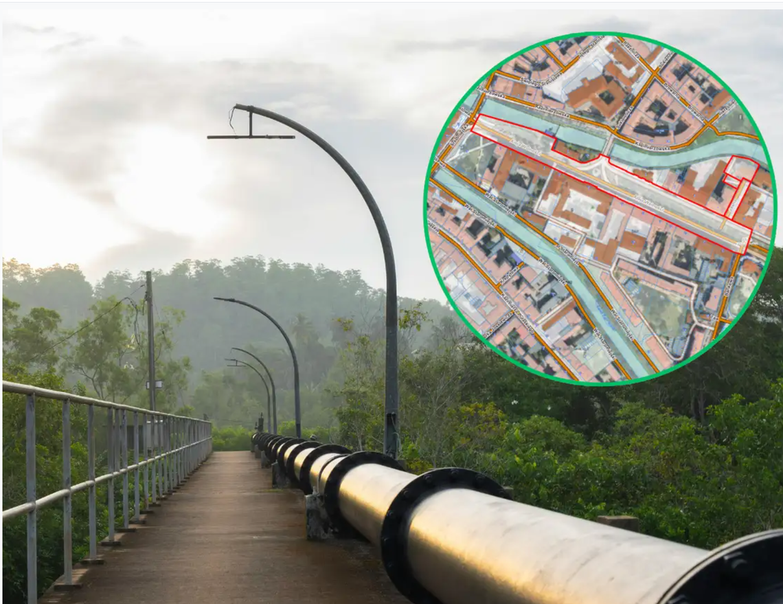 Duża inwestycja infrastrukturalna. Rurociąg nad rzeką Duża inwestycja infrastrukturalna. Rurociąg nad rzeką