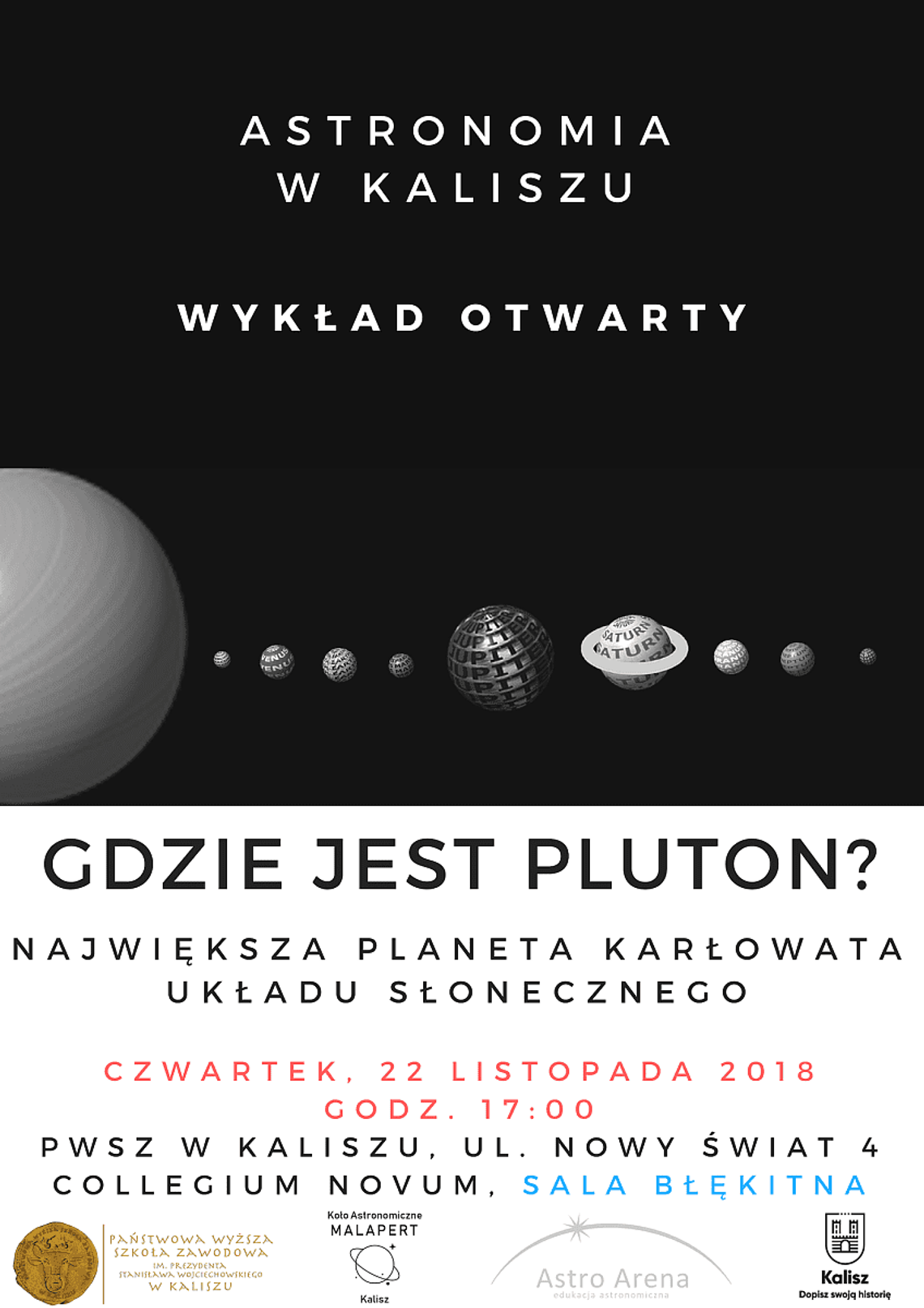 Gdzie jest Pluton? Wykład Koła Astronomicznego "Malapert"