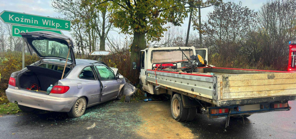 Groźny poranek. Wymuszenie pierwszeństwa i finał na drzewie