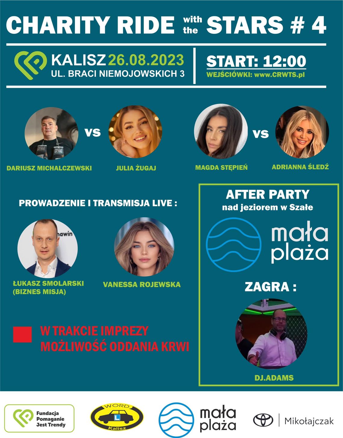 Influencerki przyjadą do Kalisza. Już w sobotę Charity Ride with the Stars