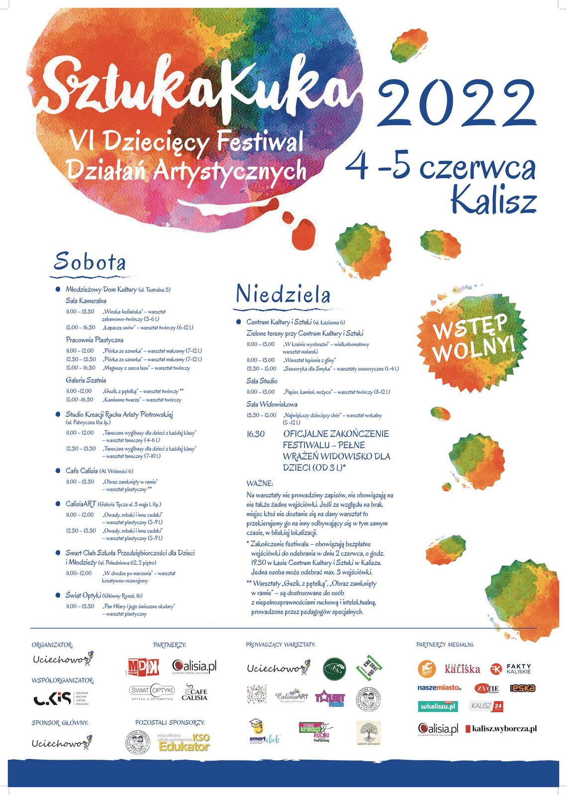 Już w ten weekend VI Dziecięcy Festiwal Działań Artystycznych SztukaKuka