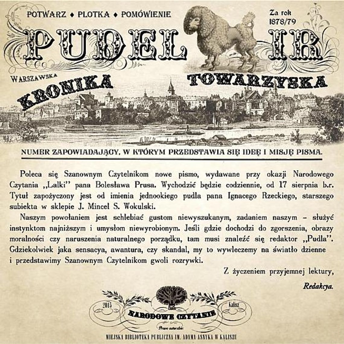 Kaliska biblioteka będzie wydawać plotkarskiego „Pudla”