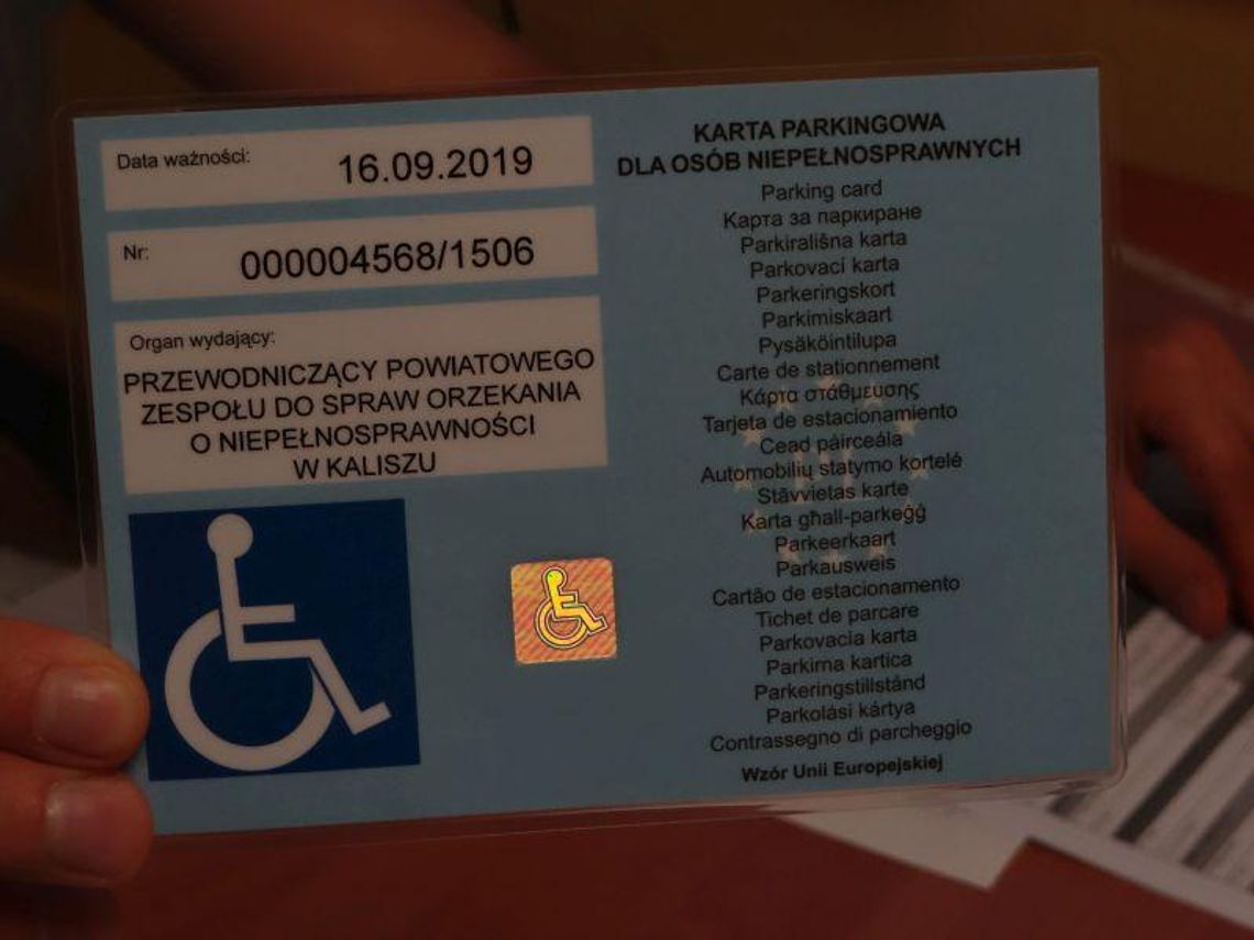 Karty parkingowe nie dla wszystkich niepełnosprawnych