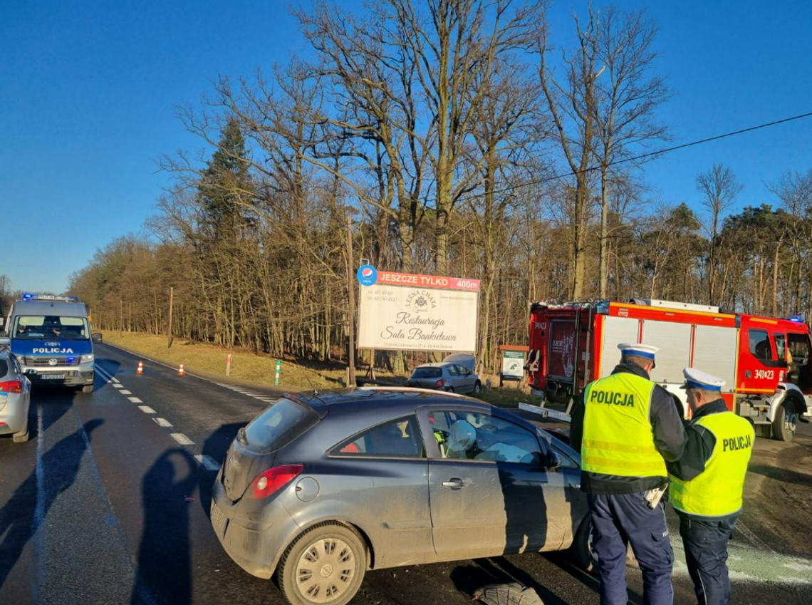 Kolejne zdarzenie na DK25. Potrącony policjant podczas kierowania ruchem