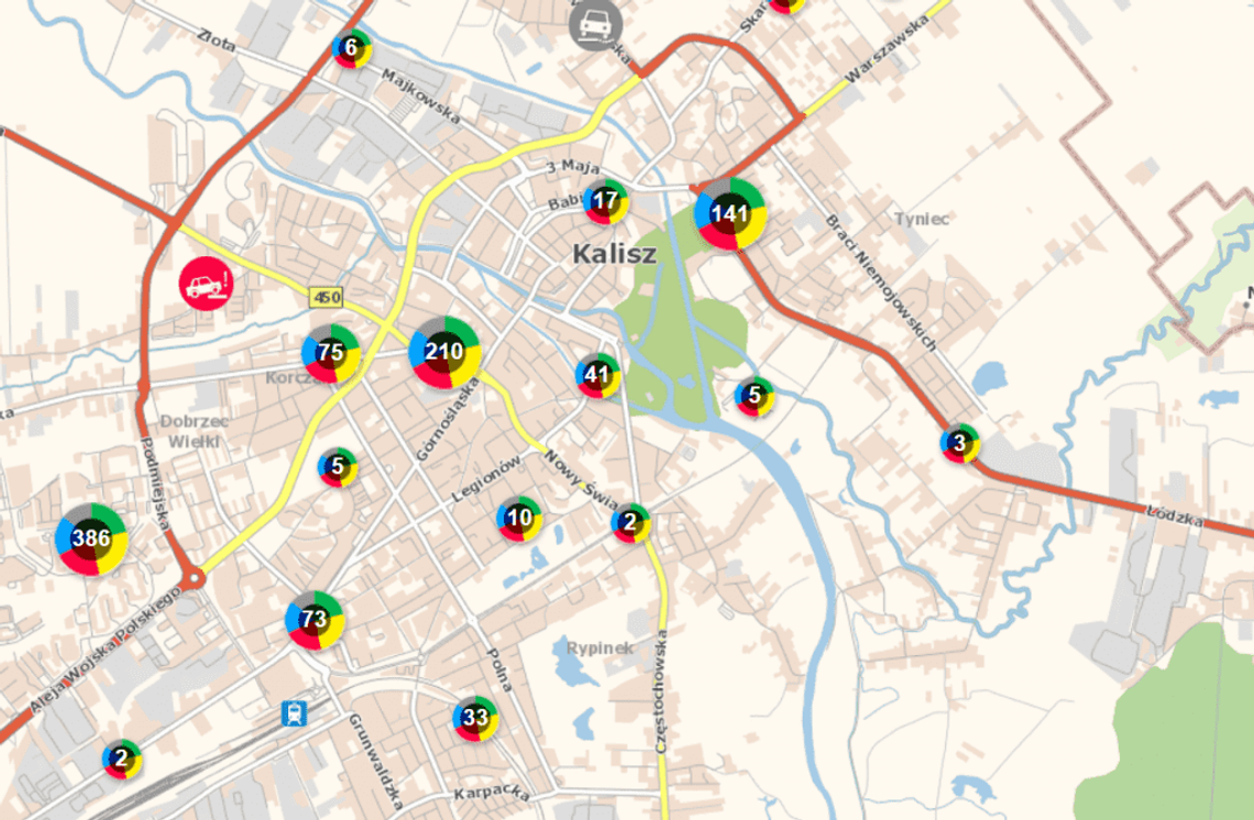 Krajowa Mapa Zagrożeń Bezpieczeństwa. W Kaliszu ponad 4300 zgłoszeń