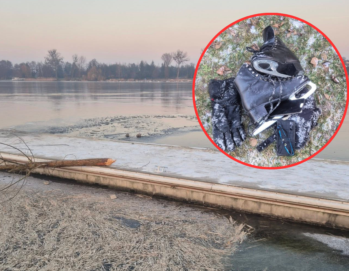 Łyżwiarz pod lodem. Świadkowie ruszyli z pomocą