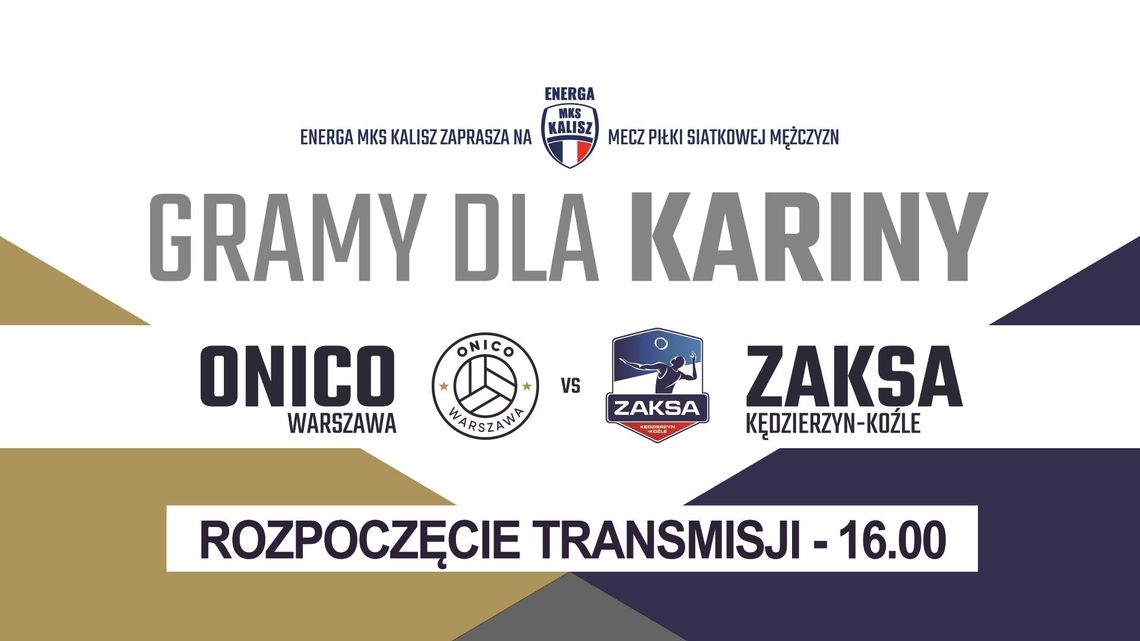 Mistrzowie dla Kariny. Transmisja meczu ZAKSA - ONICO na naszym portalu
