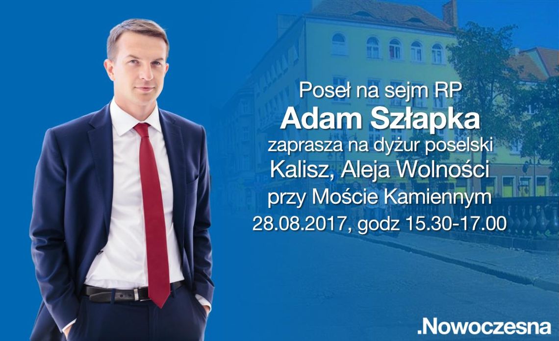 Mobilny dyżur posła Szłapki. Spotka się z mieszkańcami przy Moście Kamiennym