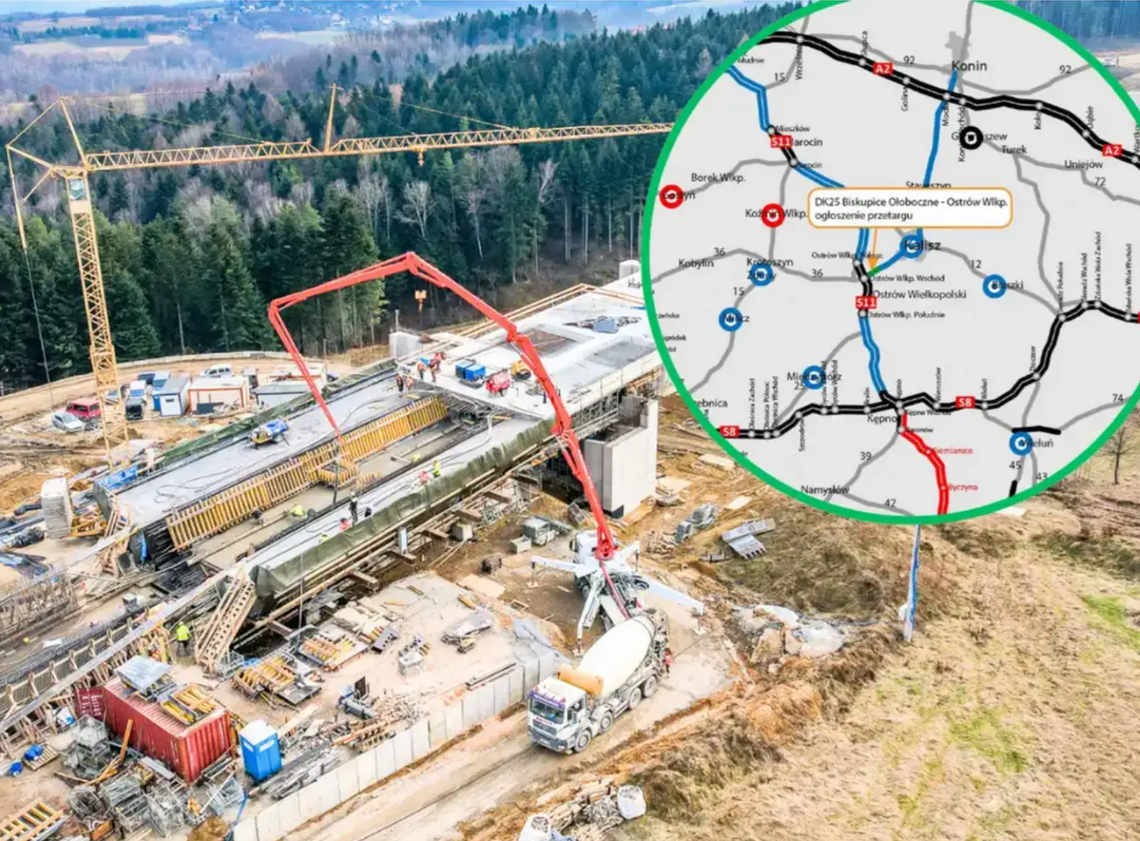 „Najszybszy odcinek”.  Tam rozbudowa DK25 jest już faktem