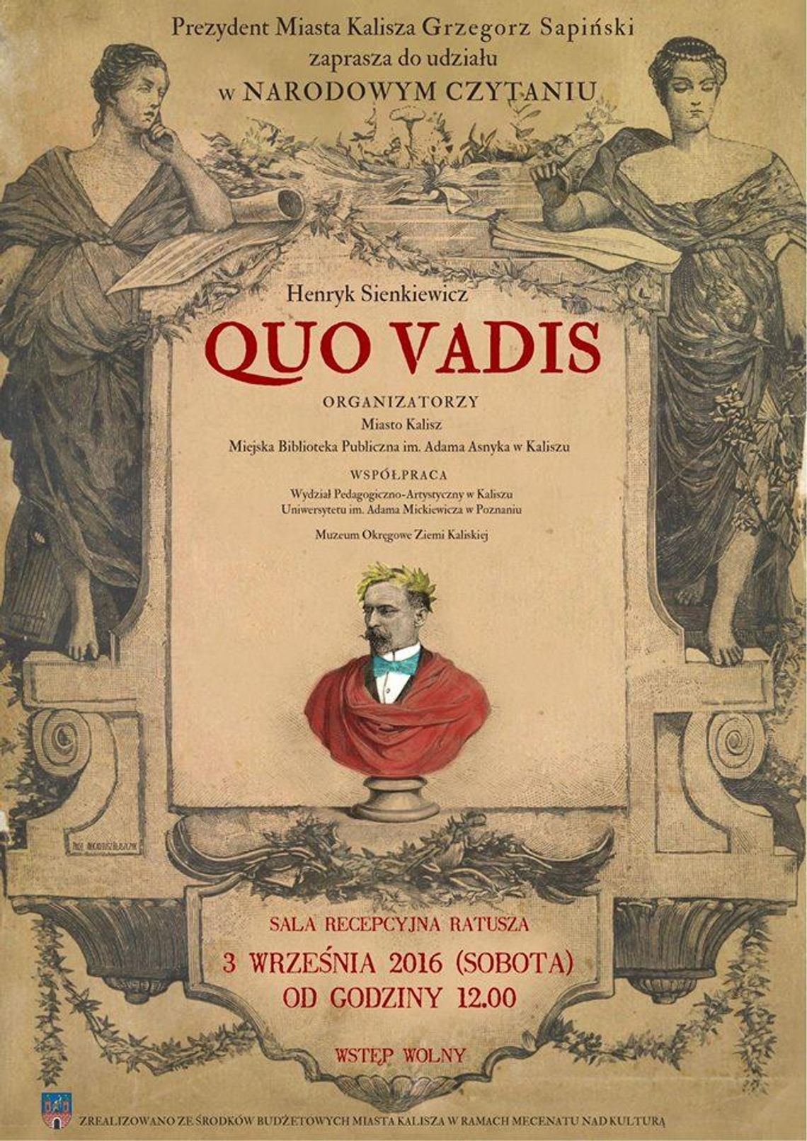 Narodowe czytanie „Quo vadis”. Jak będzie wyglądało w Kaliszu?