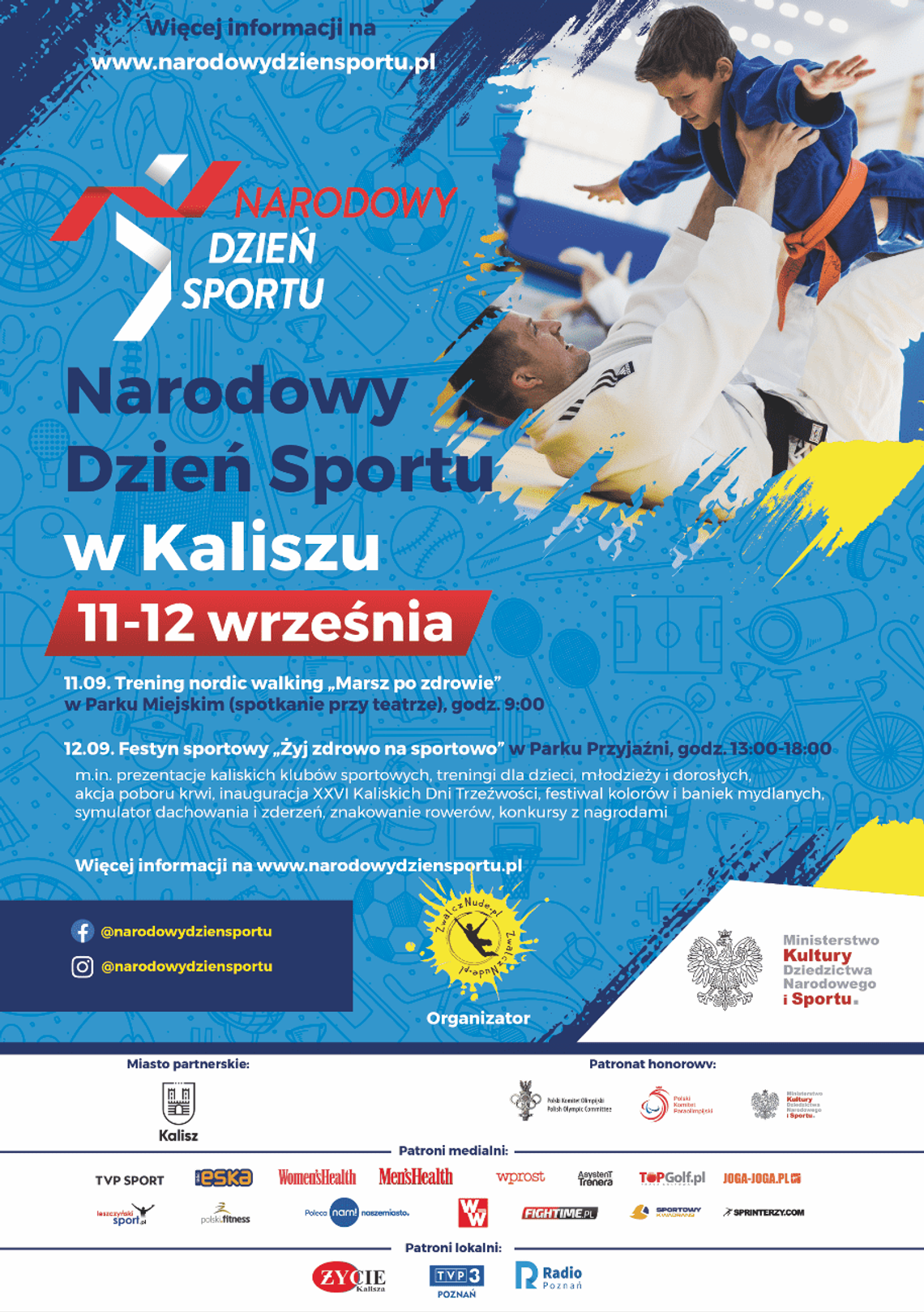 Narodowy Dzień Sportu już w ten weekend. W Kaliszu odbędą się dwa wydarzenia