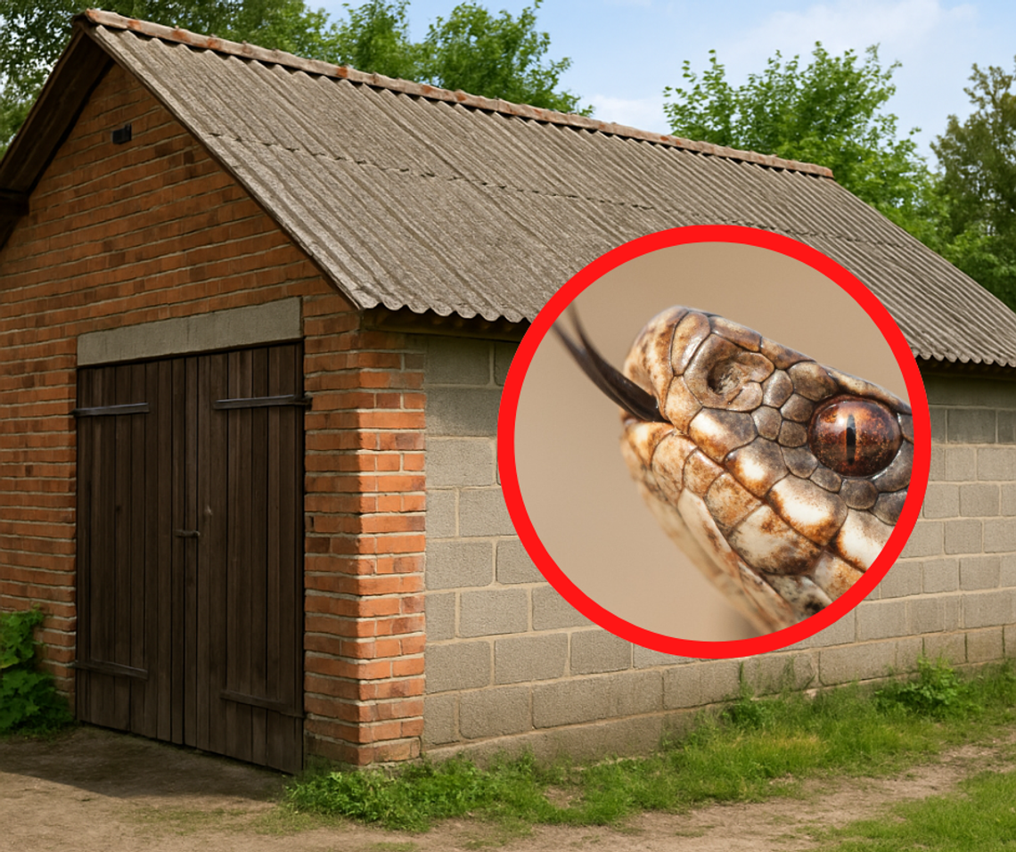 Niecodzienne zagrożenie. Jadowity gad pełzał w budynku!