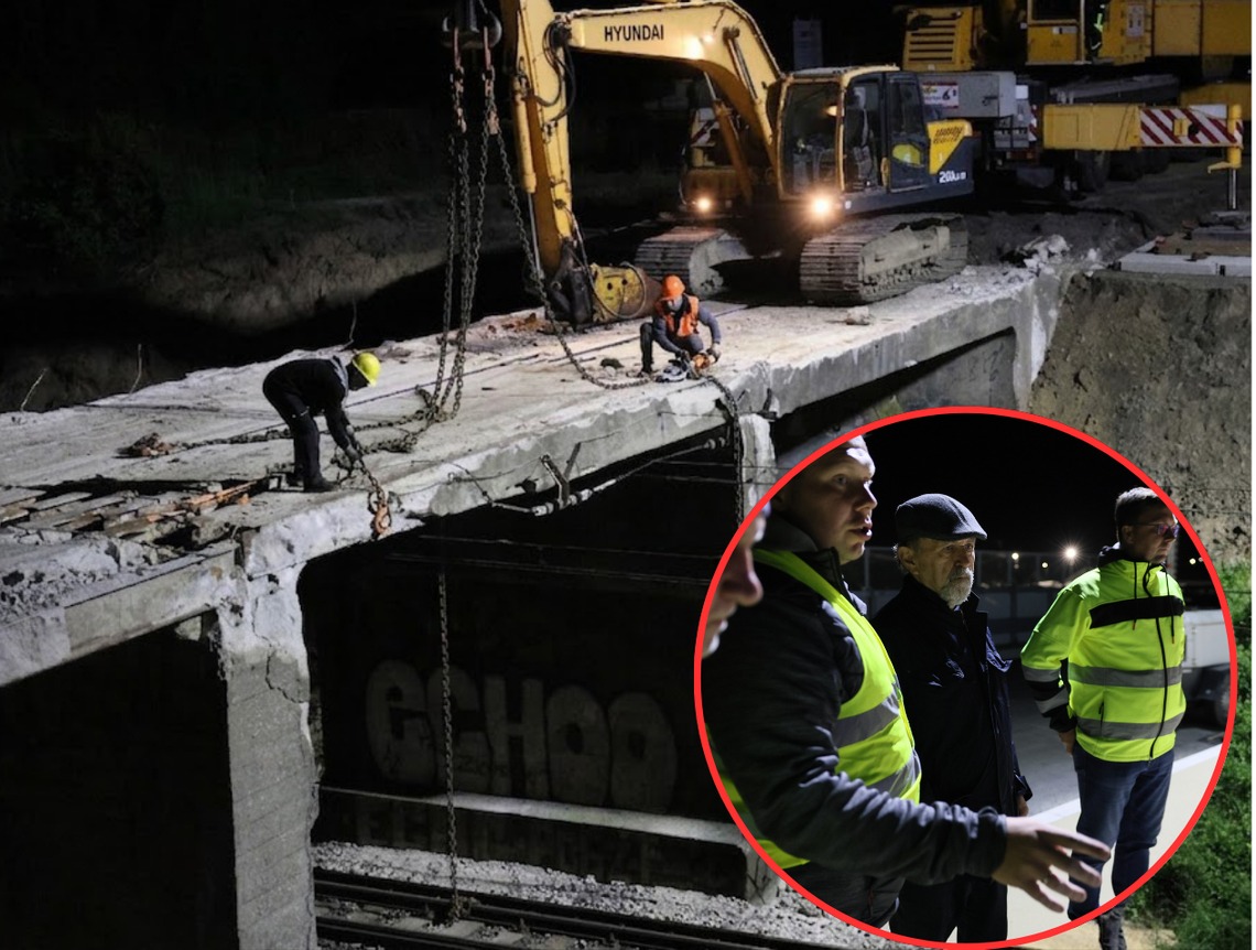 Nocna akcja, pociągi wstrzymane. ROZEBRALI most Nocna akcja, pociągi wstrzymane. ROZEBRALI most