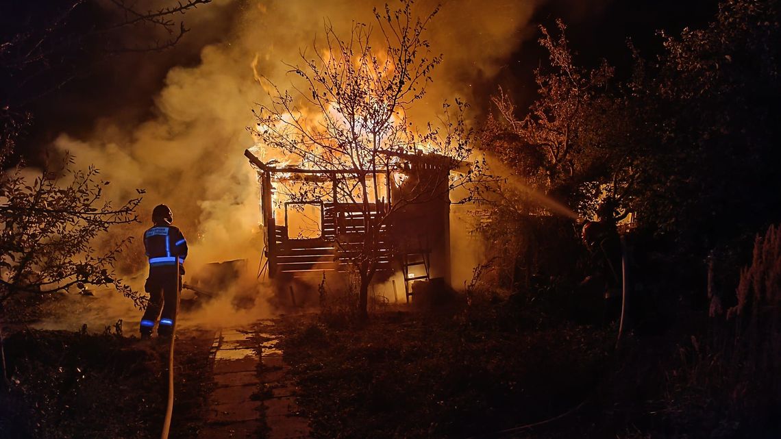 Nocny pożar przy ul. Ogrodowej