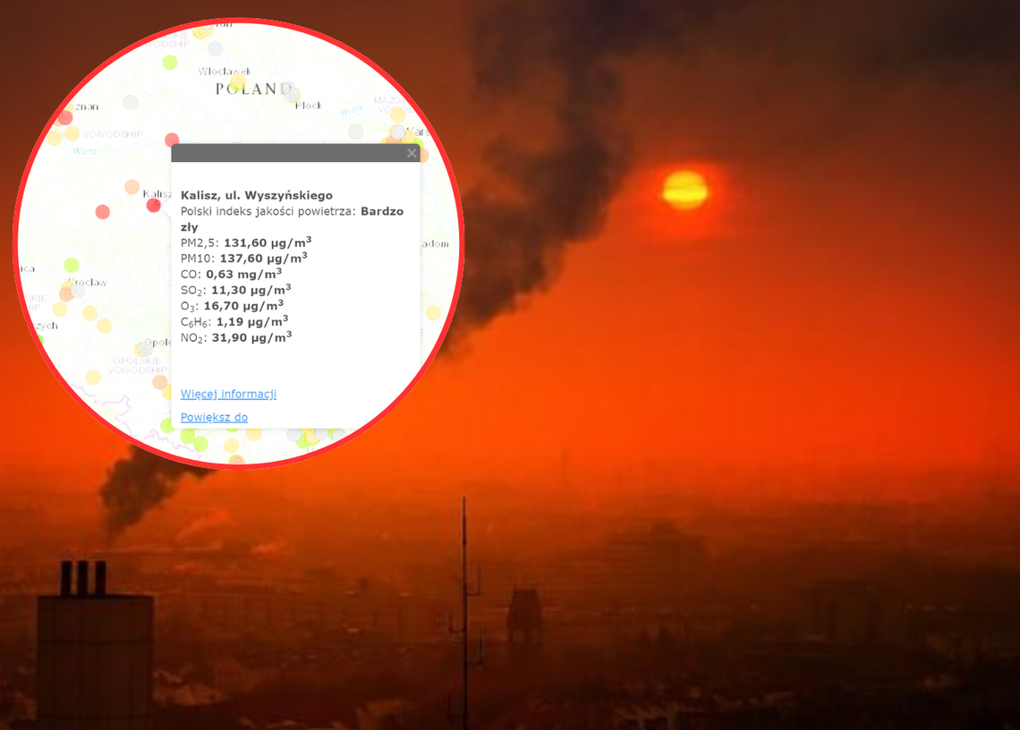 NORMY przekroczone. Mapa „świeci się” na czerwono