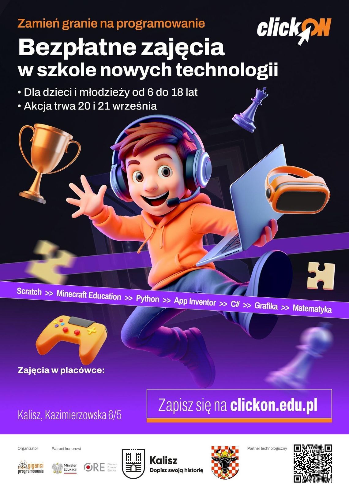 Nowy rok szkolny, nowe umiejętności. BEZPŁATNE zajęcia clickON