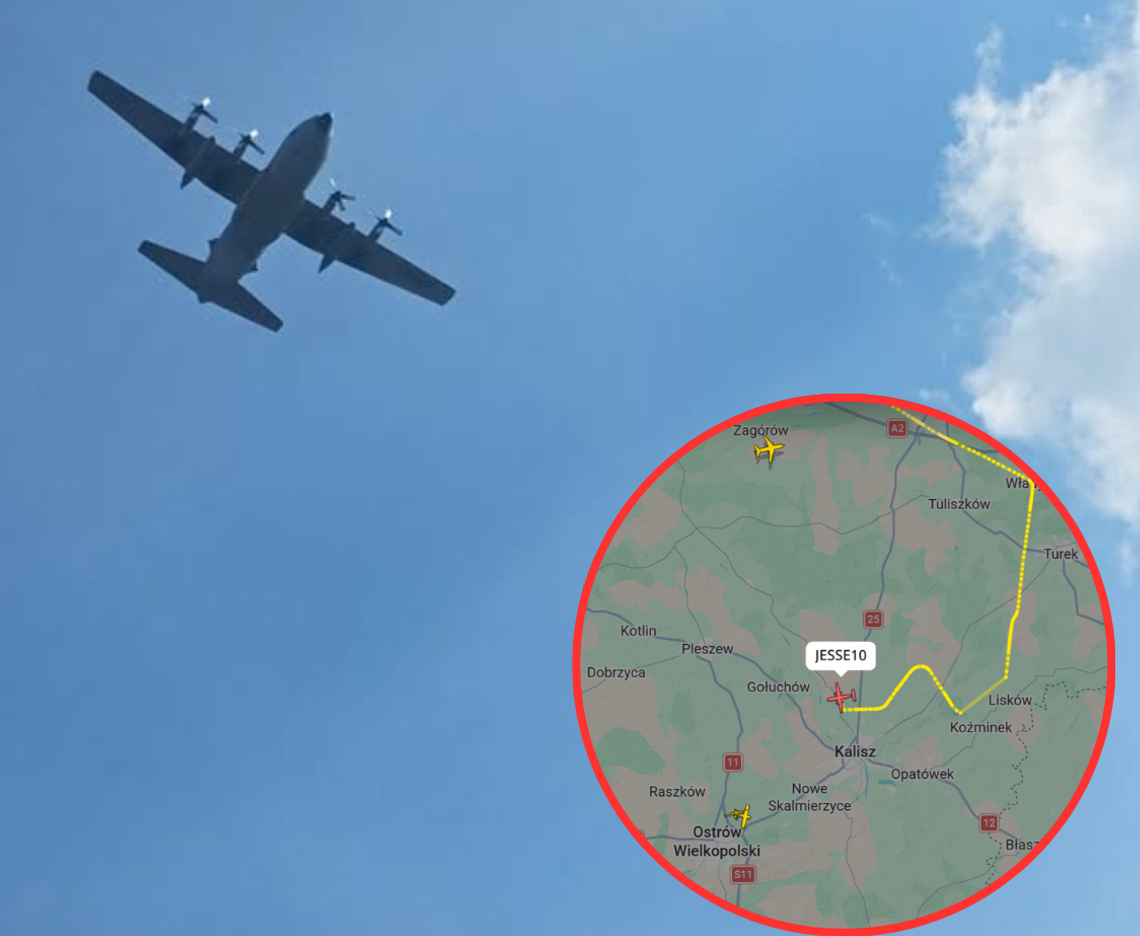 Ogromny Herkules nad Kaliszem. Gdzie leci wojsko?