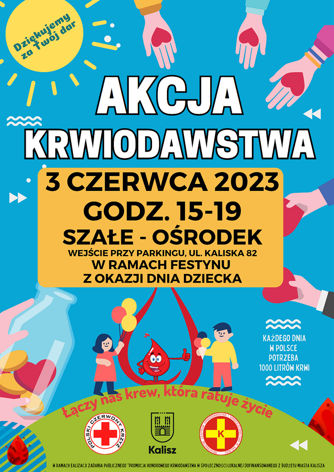 Okazja do oddania krwi. Dołącz do akcji podczas Festynu z okazji Dnia Dziecka