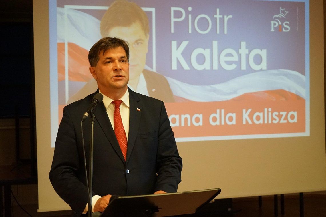 Piotr Kaleta z PiS, kandydat na prezydenta Kalisza prezentuje swój program ZDJĘCIA