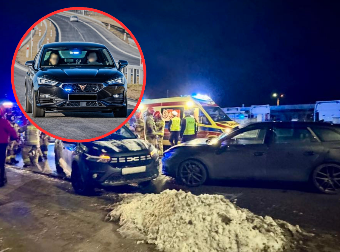 Policyjny radiowóz rozbity. Pięć osób rannych Policyjny radiowóz rozbity. Pięć osób rannych