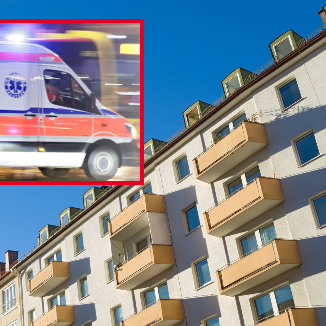 Poranna akcja służb. Młoda kobieta wypadła z okna