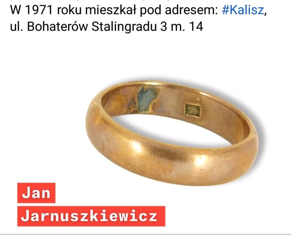 Poszukiwani krewni kaliszanina, który zmarł pół wieku temu. Do zwrotu jest jego obrączka