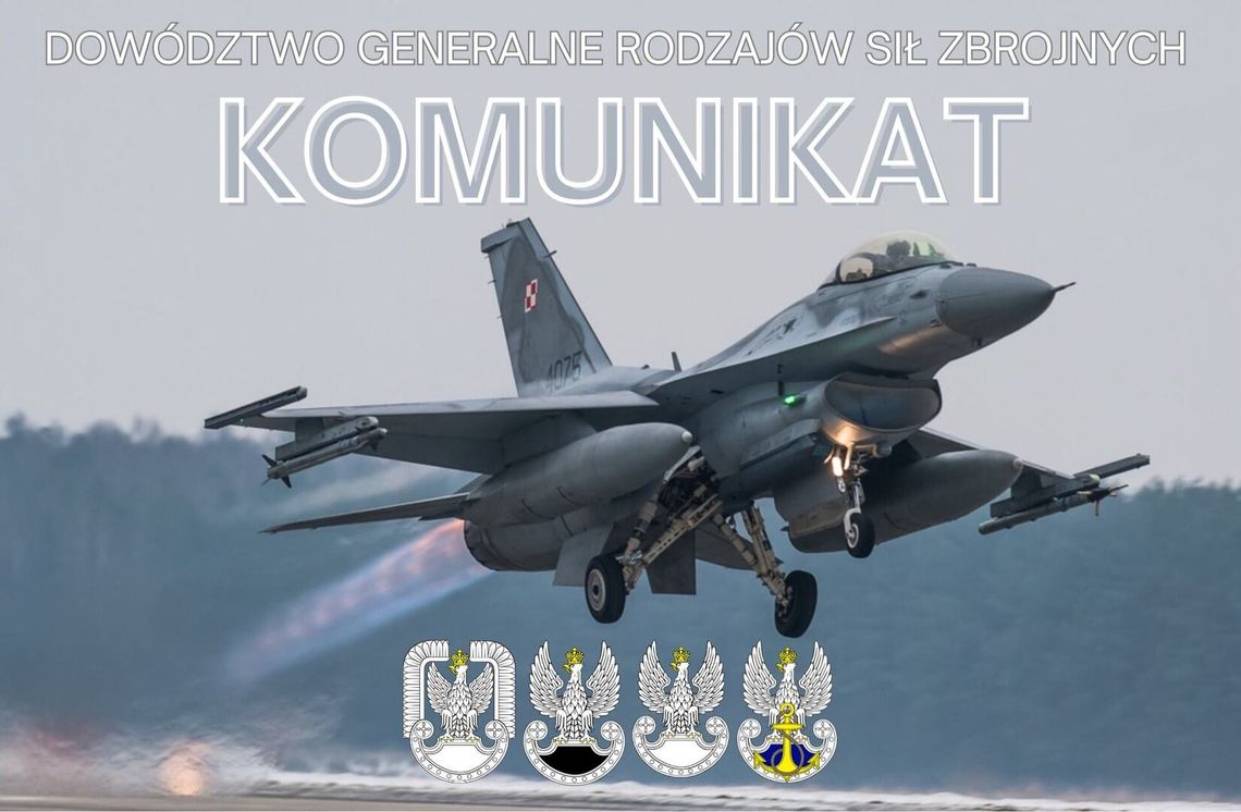Możliwy potężny huk? Planowe loty wojskowe nad regionem KOMUNIKAT