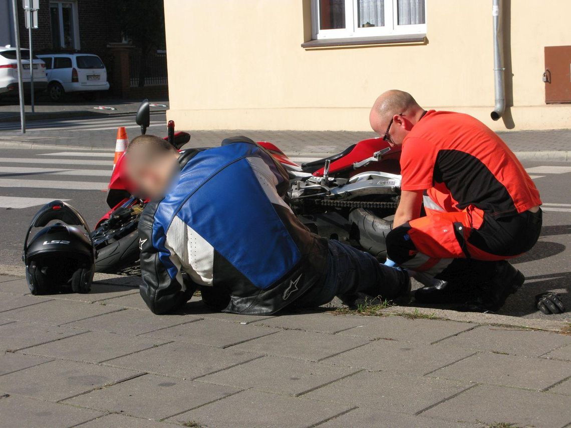 Potrącenie motocyklisty w Kaliszu ZDJĘCIA