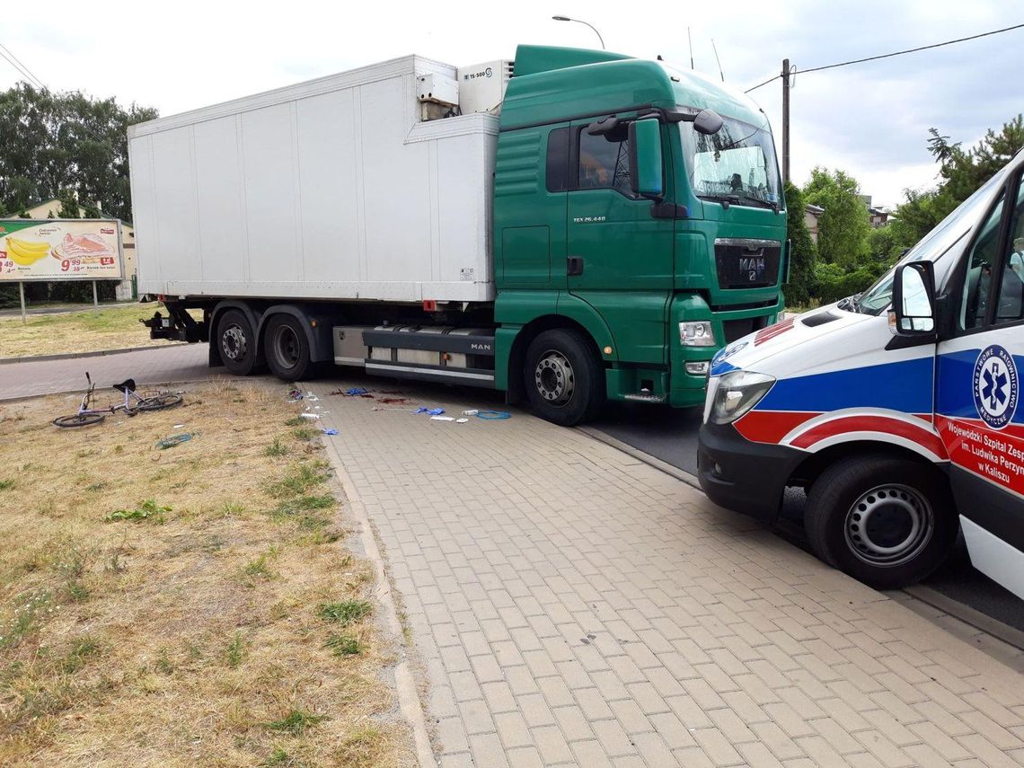 Potrącenie rowerzystki na ul. Wrocławskiej w Kaliszu