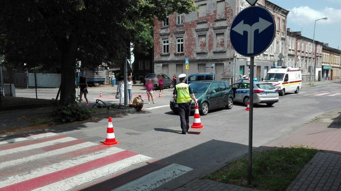 Potrącenie rowerzysty na ul. Dobrzeckiej ZDJĘCIA